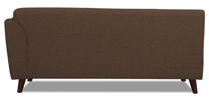 Adorn India (3 Years Warranty Leaf 6 Seater Corner Sofa (Brown) Left Hand Side