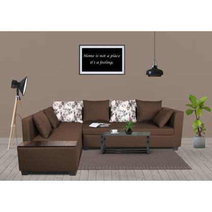 Adorn India Hallton Plain 2 Seater Sofa (Beige) (3 Year Warranty)