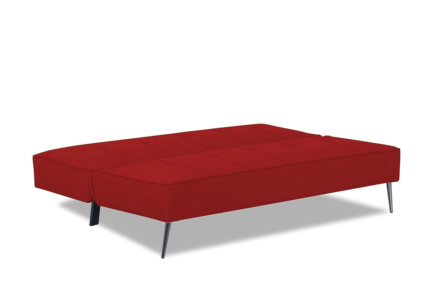 Adorn India Benjamin 3 Seater Sofa Cum Bed (Red) (3 Year Warranty)