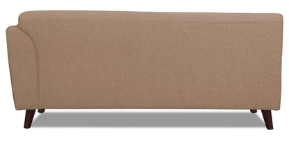 Adorn India (3 Years Warranty Leaf 6 Seater Corner Sofa (Beige) Left Hand Side