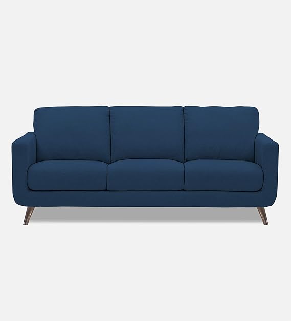 Adorn India Damian 3 Seater Sofa (Blue) (3 Year Warranty)