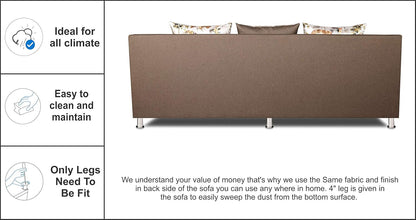 Adorn India Alica 3+2+1 Six Seater Sofa Set (Camel)