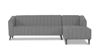 Adorn India Premium Laurel L Shape 6 Seater Sofa Set (RHS) (Grey) (3 Year Warranty)