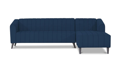 Adorn India Premium Laurel L Shape 6 Seater Sofa Set (RHS) (Blue) (3 Year Warranty)