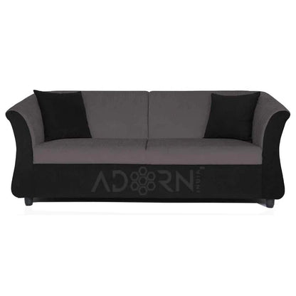 Adorn India Acura 3 Seater Sofa (Brown & Beige)