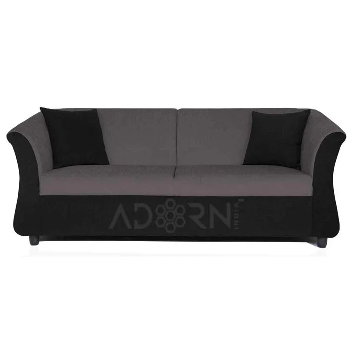 Adorn India Hallton Plain 2 Seater Sofa (Beige) (3 Year Warranty)