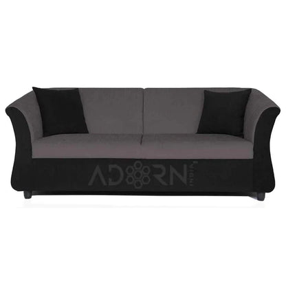 Adorn India Hallton Plain 2 Seater Sofa (Beige) (3 Year Warranty)