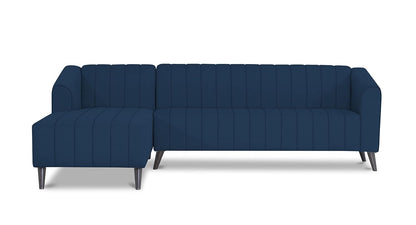 Adorn India Premium Laurel L Shape 6 Seater Sofa Set (LHS) (Blue) (3 Year Warranty)