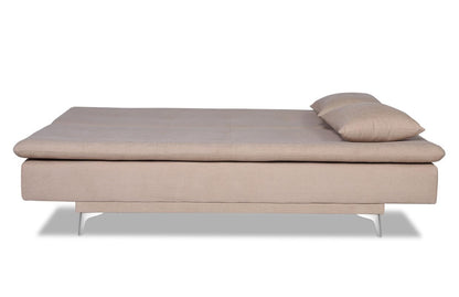 Adorn India Aspen Three Seater Sofa Cum Bed Single Tone Fabric (Beige) (3 Year Warranty)