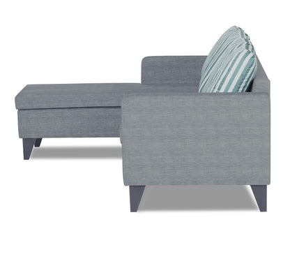 Adorn India Abington Stripes L Shape 5 Seater Sofa Set LHS (Grey) (3 Year Warranty)