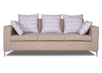 Adorn India Anigma 3 Seater Sofa (Beige)
