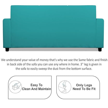 Adorn India Monteno 3-1-1 5 Seater Sofa Set (Aqua Blue) (3 Year Warranty)