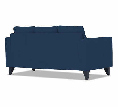 Adorn India Wood Chandler Plus 3 Seater Sofa (Blue), 3-Person Sofa