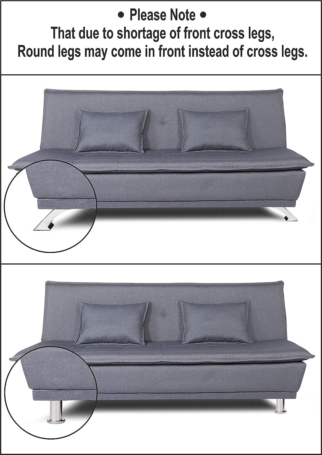 Adorn India Arden 4 Seater Plain Sofa Cum Bed 4 x 6 (Camel) (3 Year Warranty)