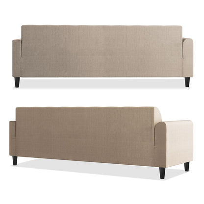 Adorn India Rio Elegant L Shape 5 Seater Sofa Set (RHS) (Beige) (3 Year Warranty)