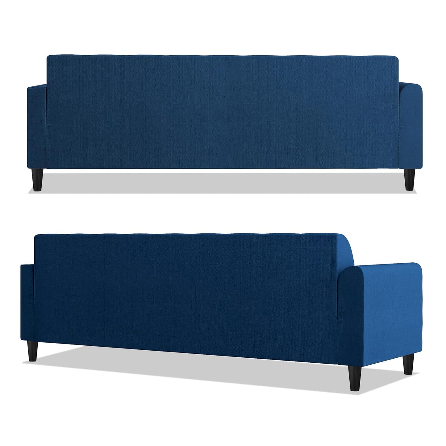 Adorn India Rio Elegant L Shape 5 Seater Sofa Set (RHS) (Blue) (3 Year Warranty)