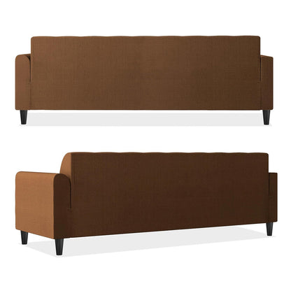 Adorn India Rio Elegant L Shape 5 Seater Sofa Set (LHS) (Brown) (3 Year Warranty)