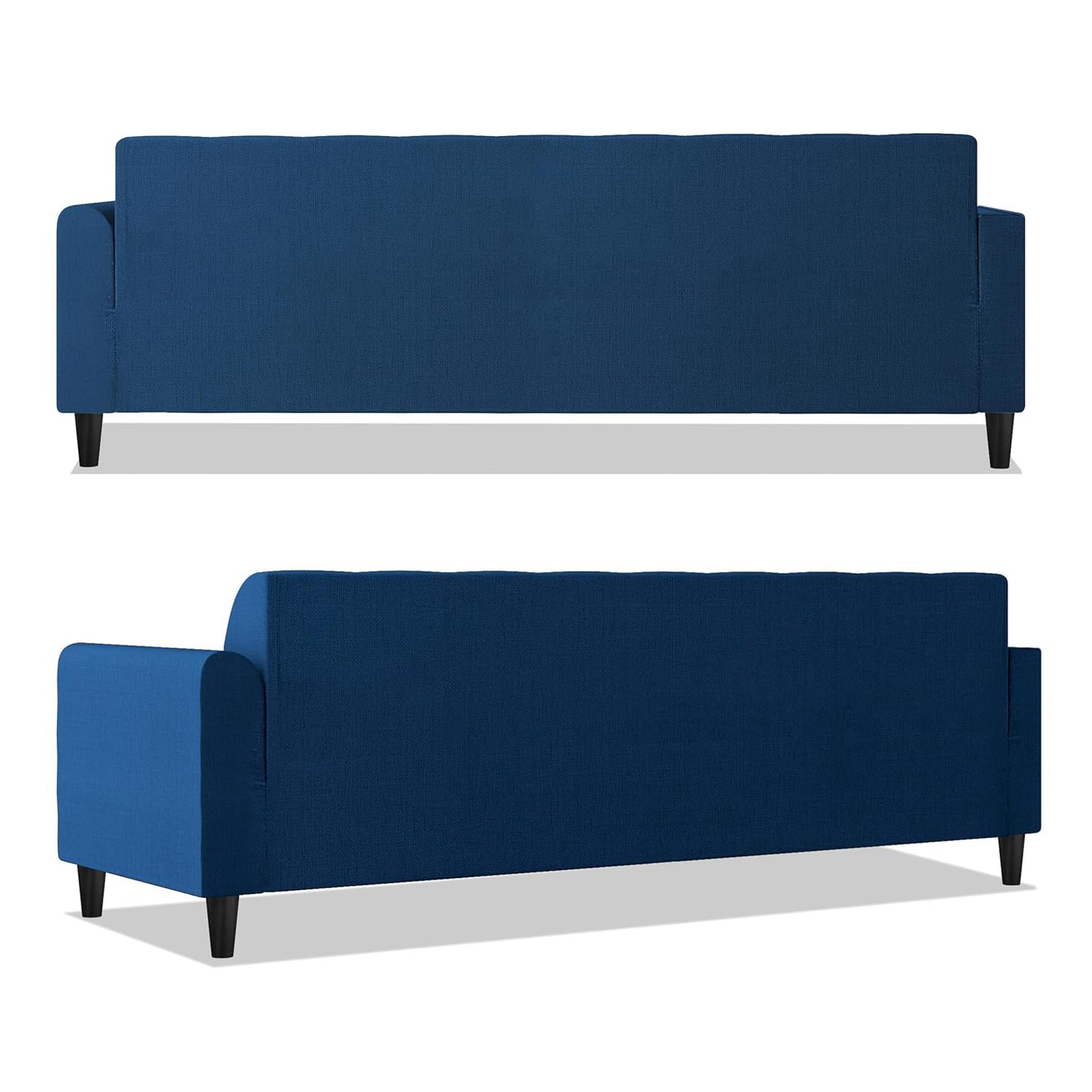 Adorn India Rio Elegant L Shape 5 Seater Sofa Set (LHS) (Blue) (3 Year Warranty)