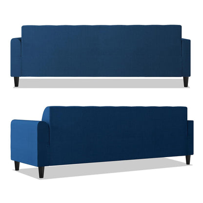 Adorn India Rio Elegant L Shape 5 Seater Sofa Set (LHS) (Blue) (3 Year Warranty)