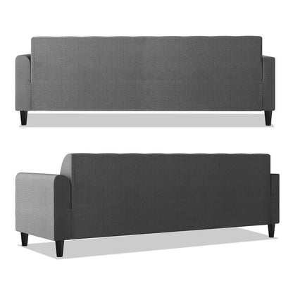 Adorn India Rio Elegant L Shape 5 Seater Sofa Set (LHS) (Grey) (3 Year Warranty)