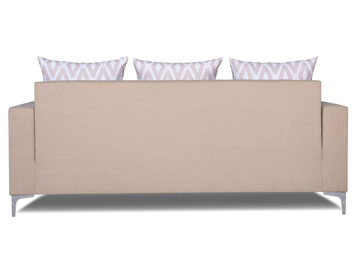 Adorn India Anigma 3 Seater Sofa (Beige)