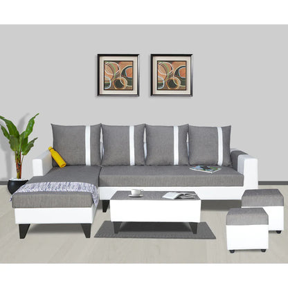 Adorn India Hallton Plain 2 Seater Sofa (Beige) (3 Year Warranty)