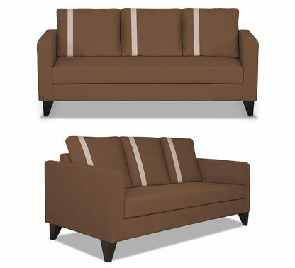 Adorn India Chandler Plus 3+2 5 Seater Sofa Set (Brown) (3 Year Warranty)