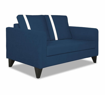 Adorn India Chandler Plus 2 Seater Sofa (Blue) (3 Year Warranty)