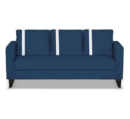 Adorn India Chandler Plus 3 Seater Sofa (Blue) (3 Year Warranty)