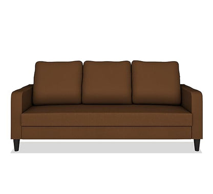 Adorn India Chandler Decent 3 Seater Sofa (Brown) (3 Year Warranty)