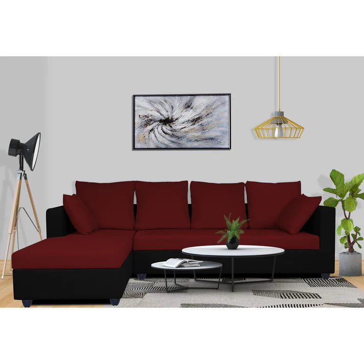 Adorn India Hallton Plain 2 Seater Sofa (Beige) (3 Year Warranty)