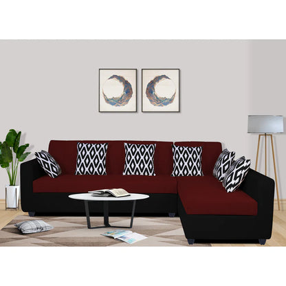 Adorn India Hallton Plain 2 Seater Sofa (Beige) (3 Year Warranty)