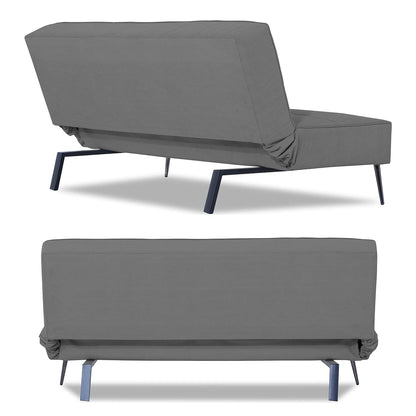 Adorn India Benjamin 3 Seater Sofa Cum Bed (Grey) (3 Year Warranty)