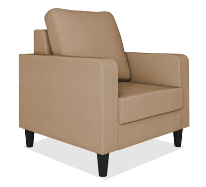 Adorn India Chandler Decent 1 Seater Sofa (Beige) (3 Year Warranty)