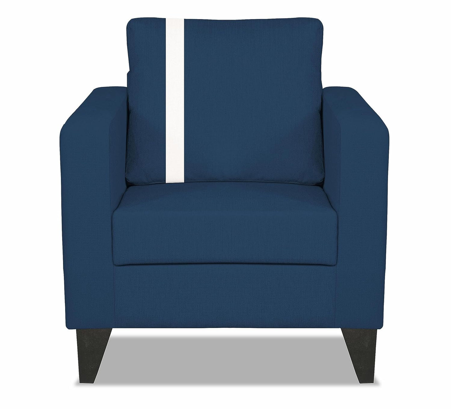 Adorn India Chandler Plus 1 Seater Sofa (Blue) (3 Year Warranty)