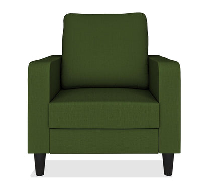 Adorn India Chandler Decent 1 Seater Sofa (Green) (3 Year Warranty)
