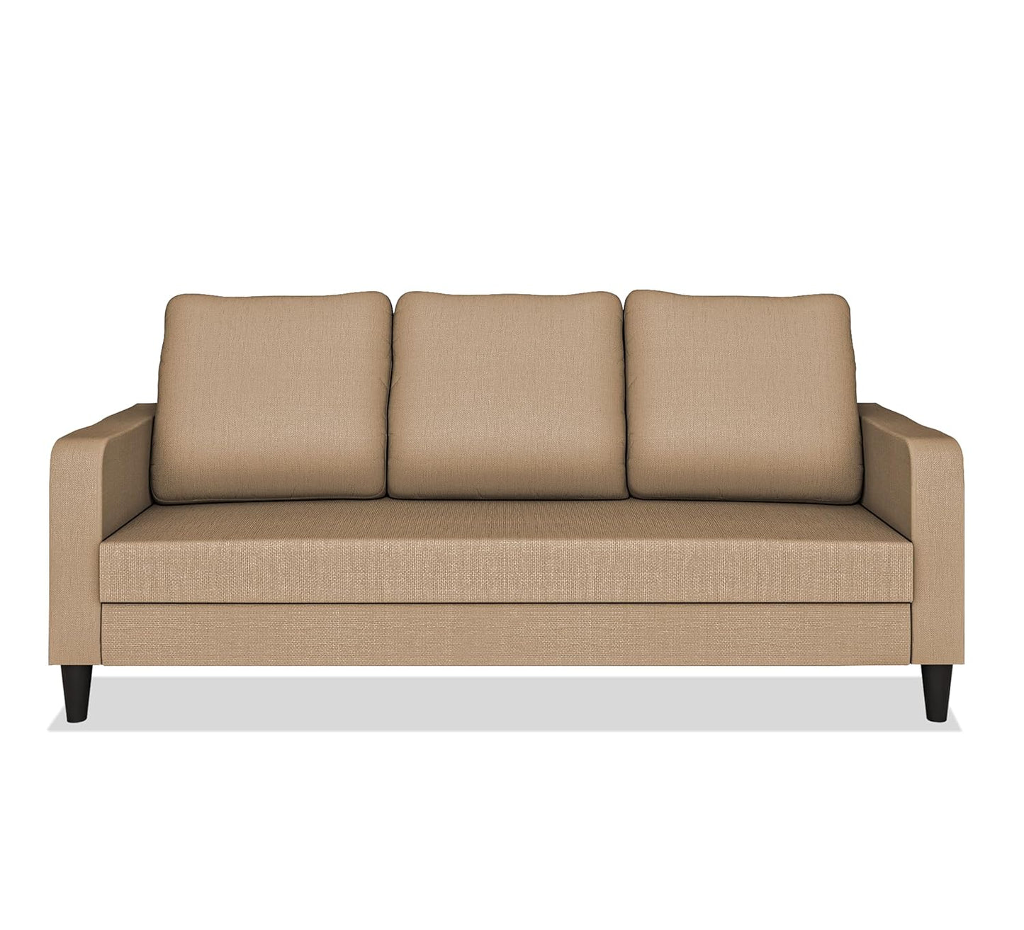 Adorn India Chandler Decent 3 Seater Sofa (Beige) (3 Year Warranty)