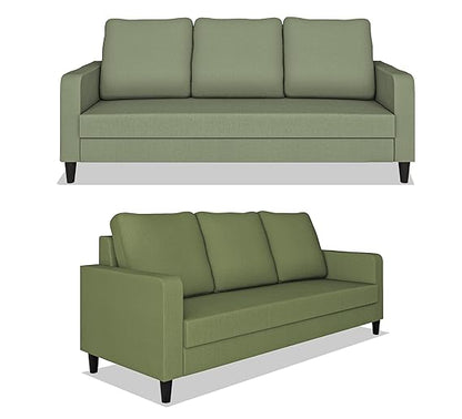 Adorn India Chandler Decent 3+1+1 5 Seater Sofa Set (Green) (3 Year Warranty)