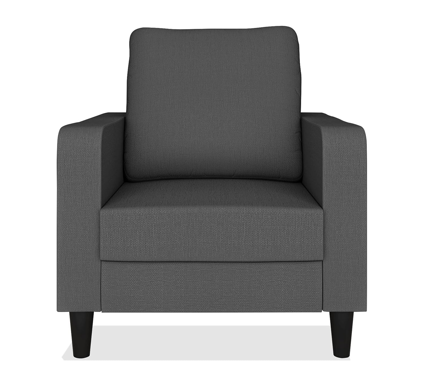 Adorn India Chandler Decent 1 Seater Sofa (Grey) (3 Year Warranty)