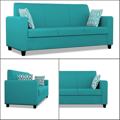 Adorn India Monteno 3-1-1 5 Seater Sofa Set (Aqua Blue) (3 Year Warranty)