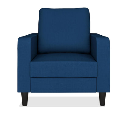 Adorn India Chandler Decent 1 Seater Sofa (Blue) (3 Year Warranty)