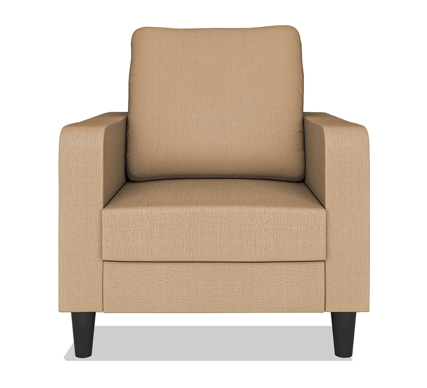 Adorn India Chandler Decent 1 Seater Sofa (Beige) (3 Year Warranty)