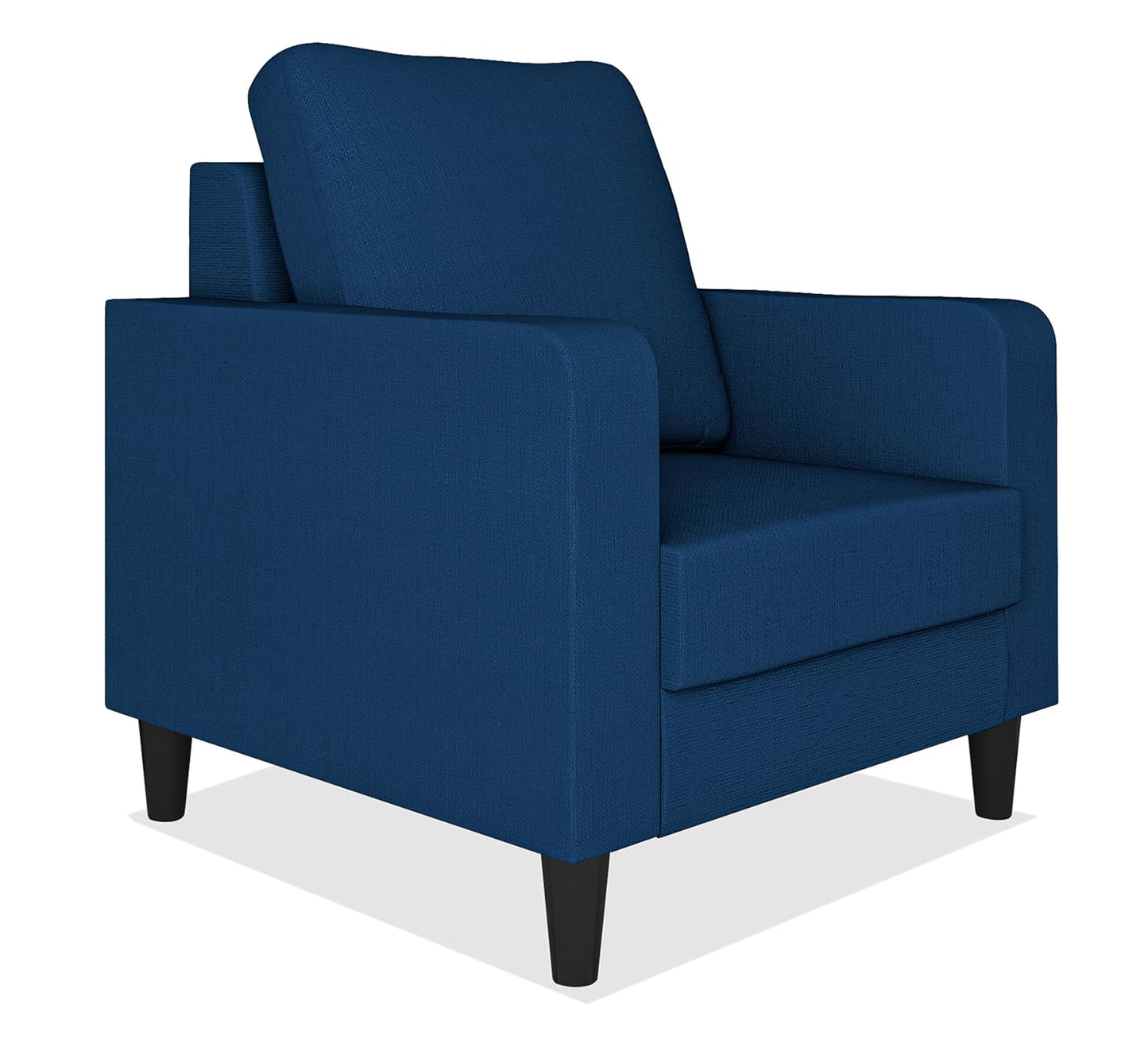 Adorn India Chandler Decent 1 Seater Sofa (Blue) (3 Year Warranty)