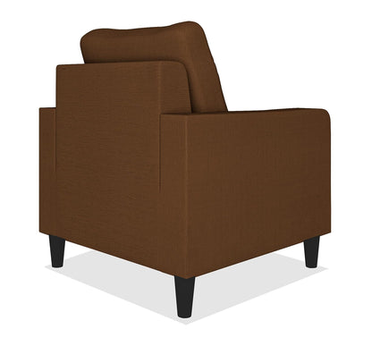 Adorn India Chandler Decent 1 Seater Sofa (Brown) (3 Year Warranty)