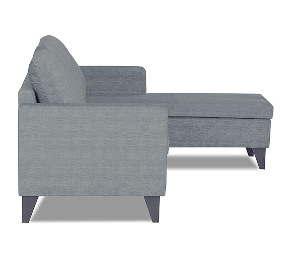 Adorn India Jonas Decent L Shape 5 Seater Sofa Set RHS (Grey) (3 Year Warranty)