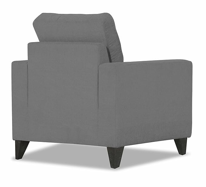Adorn India Chandler Plus 1 Seater Sofa (Grey) (3 Year Warranty)
