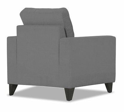 Adorn India Chandler Plus 1 Seater Sofa (Grey) (3 Year Warranty)