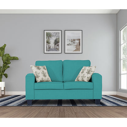 Adorn India Camden 2 Seater Sofa (Aqua Blue) (3 Year Warranty)
