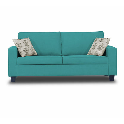 Adorn India Camden 3 Seater Sofa (Aqua Blue) (3 Year Warranty)