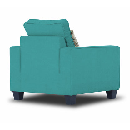Adorn India Camden 1 Seater Sofa (Aqua Blue) (3 Year Warranty)